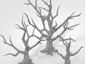 low poly spooky tree 3D Model