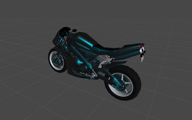 realistic motorcycle 3D Model .c4d .max .obj .3ds .fbx .stl .blend 