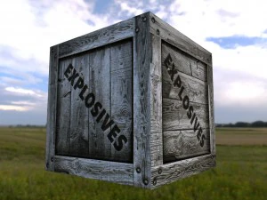 rekwizyt do gry w skrzynię z materiałami wybuchowymi Model 3D