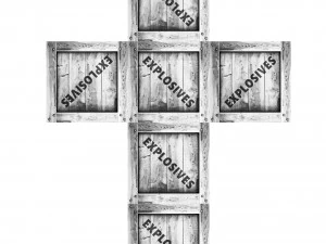 rekwizyt do gry w skrzynię z materiałami wybuchowymi Model 3D