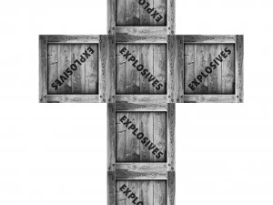 rekwizyt do gry w skrzynię z materiałami wybuchowymi Model 3D