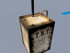explosives tnt plunger game prop 3D Model