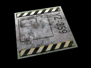 sci-fi wall panel Model 3D