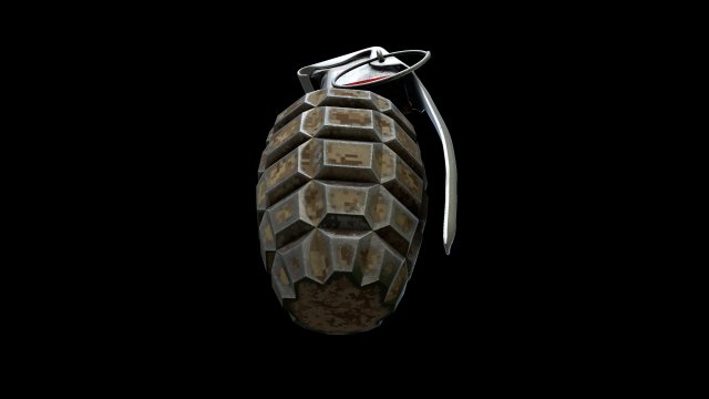 hand grenade 3D Model .c4d .max .obj .3ds .fbx .stl .blend 