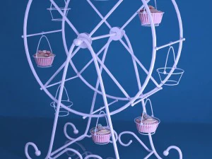 व्हील कपकेक होल्डर 3D मॉडल