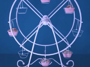 व्हील कपकेक होल्डर 3D मॉडल