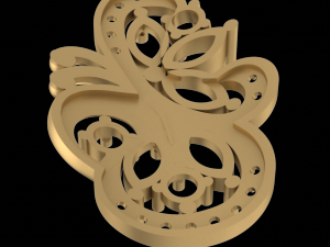 springbutterfly earring part of garniture 3D Модель