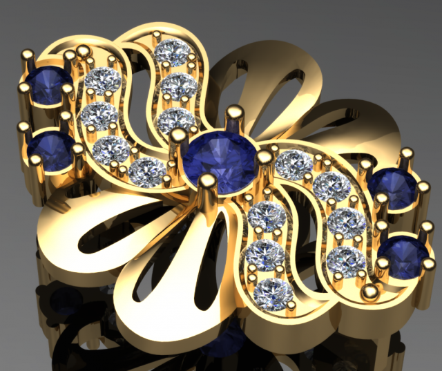 bowknot earring 3D Modell .c4d .max .obj .3ds .fbx .stl .blend 