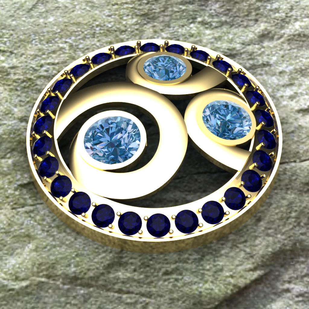 snail earring 3D Model .c4d .max .obj .3ds .fbx .stl .blend 