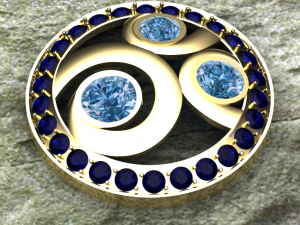 slak oorbel 3D Model