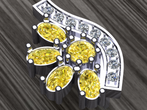 solarcrest earring part of garniture 3Dモデル