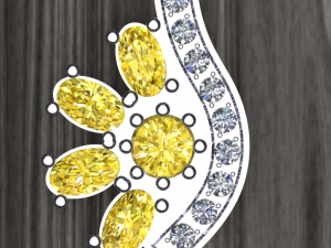 solarcrest earring part of garniture 3D Model