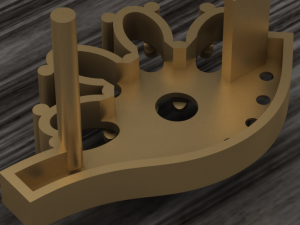 solarcrest earring part of garniture 3D Model