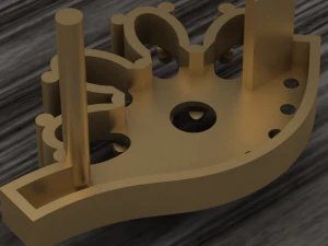 solarcrest earring part of garniture 3D Model