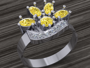 solarcrest ring part of garniture Modello 3D