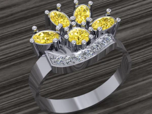solarcrest ring part of garniture 3D Model
