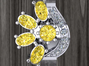 solarcrest ring part of garniture 3D Model