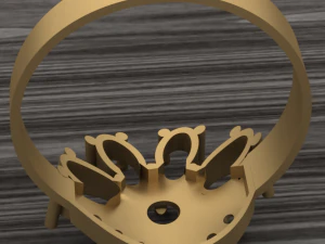 solarcrest ring part of garniture 3D Model