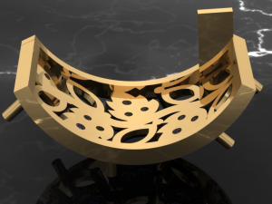 grapes earring part of garniture 3D Model