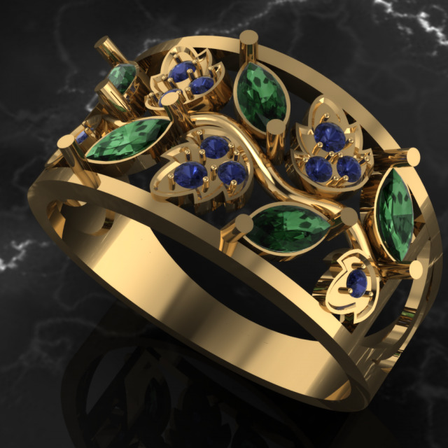 grapes ring part of garniture Modello 3D .c4d .max .obj .3ds .fbx .stl .blend 