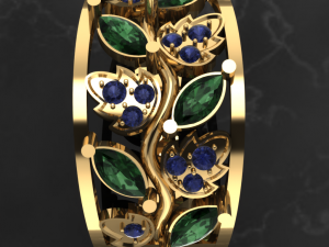 grapes ring part of garniture Modello 3D