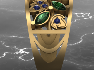 grapes ring part of garniture Modello 3D
