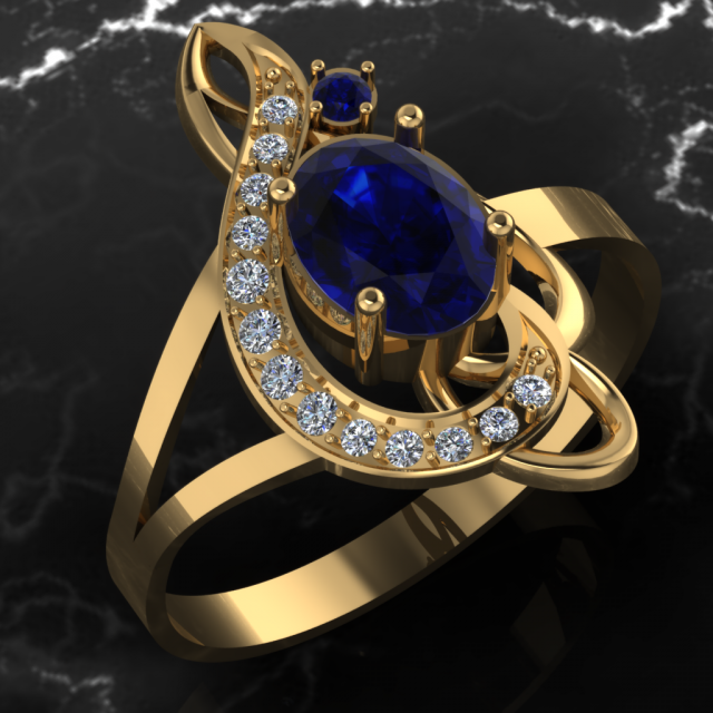 musicalnote ring part of garniture 3D Модель .c4d .max .obj .3ds .fbx .stl .blend 