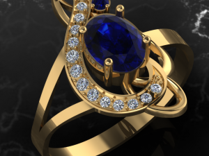 musicalnote ring part of garniture 3D Model