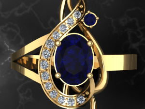 musicalnote ring part of garniture 3D Модель