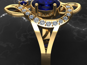 musicalnote ring part of garniture 3D Модель