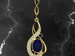 musicalnote earring part of garniture 3D Model