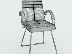galaxy chrome chair Modelo 3D