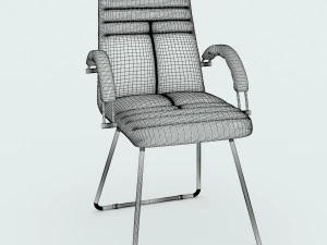 galaxy chrome chair 3D Model