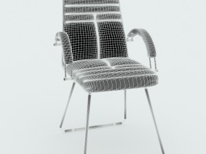 galaxy chrome chair Modelo 3D