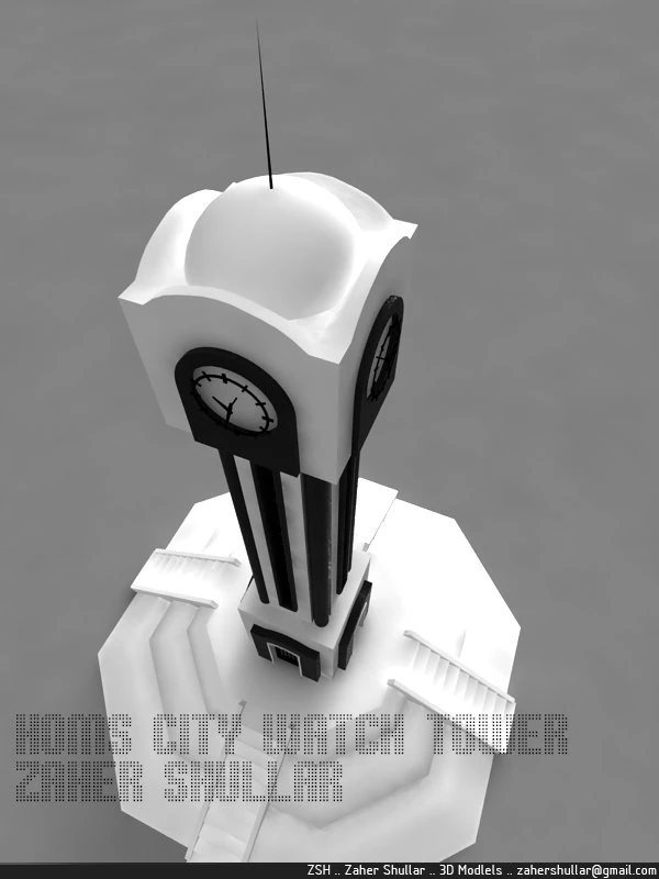 homs city watch tower 3D Model .c4d .max .obj .3ds .fbx .stl .blend 
