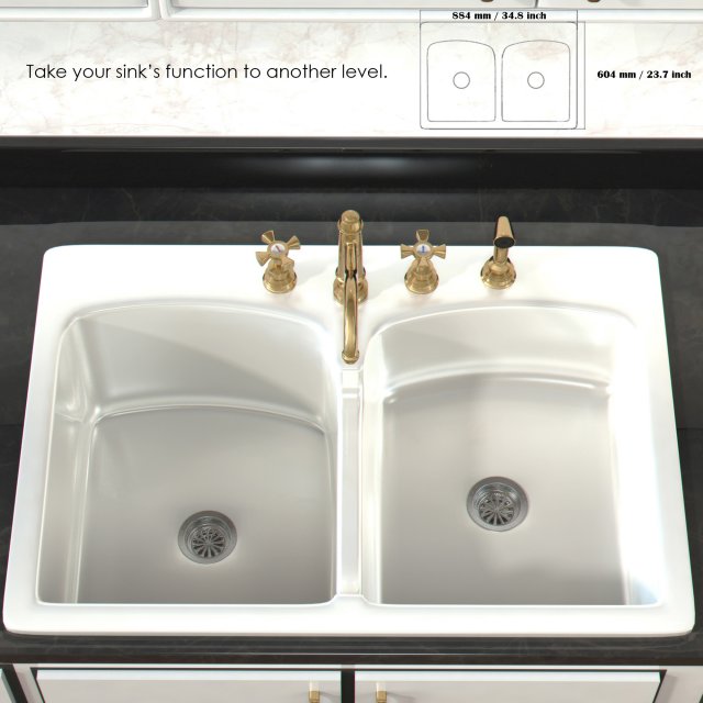 kitchen sink 3Dモデル .c4d .max .obj .3ds .fbx .stl .blend 