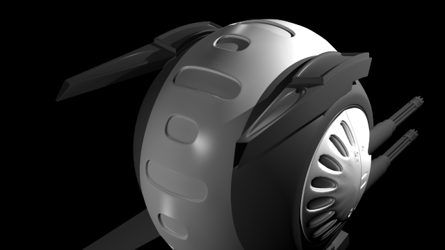 android battle space ship small Modello 3D .c4d .max .obj .3ds .fbx .stl .blend 