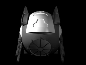vaisseau spatial de combat andro&iuml;de petit Modèle 3D