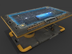 sci fi hologram table Modelo 3D