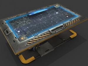 sci fi hologram table Model 3D