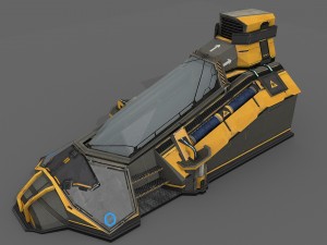 sci fi cryo pod Model 3D
