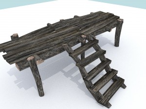 wooden docks pack 3D Model
