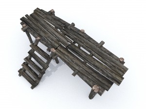 wooden docks pack 3D Model