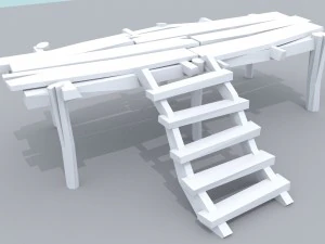 pacote de docas de madeira Modelo 3D