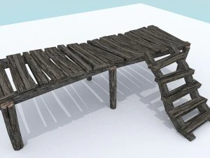 pacote de docas de madeira Modelo 3D