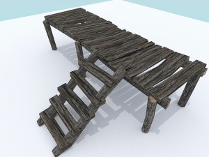 wooden docks pack 3D Model