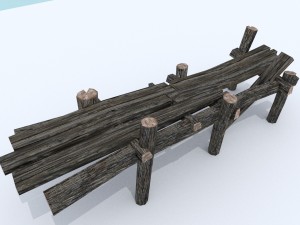 wooden docks pack 3D Model