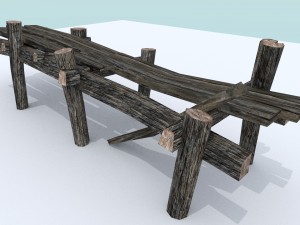 wooden docks pack 3D Model
