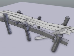 wooden docks pack 3D Model