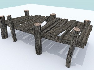 wooden docks pack 3D Model